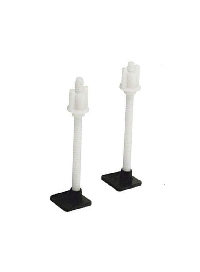 KINIK Plastic Toilet Seat Cover Hinges - CERA Type | Square Long with Pad Clamp | Durable Replacement Hinges for Western Toilet Seats | Easy Installation | White - Image 2